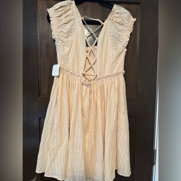 Altar'd State Corset Back Peach Mini Dress - Picture 3 of 3